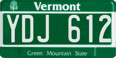 VT license plate YDJ612