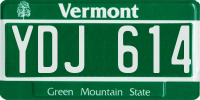 VT license plate YDJ614