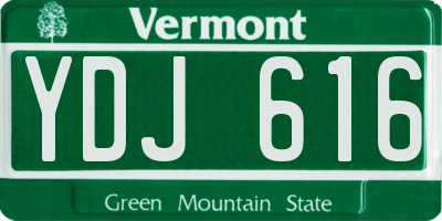 VT license plate YDJ616