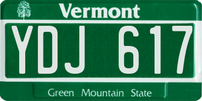 VT license plate YDJ617