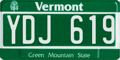 VT license plate YDJ619