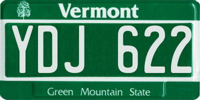 VT license plate YDJ622