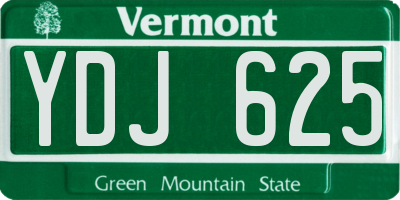 VT license plate YDJ625