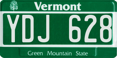 VT license plate YDJ628