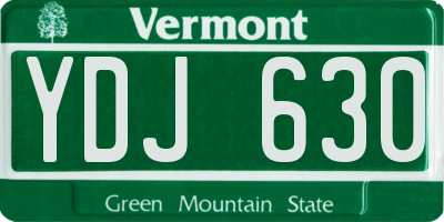 VT license plate YDJ630