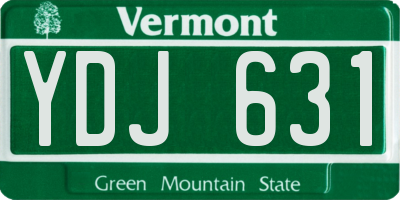 VT license plate YDJ631