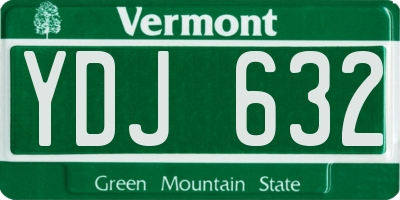 VT license plate YDJ632
