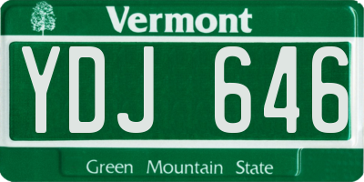 VT license plate YDJ646