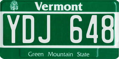 VT license plate YDJ648