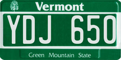 VT license plate YDJ650
