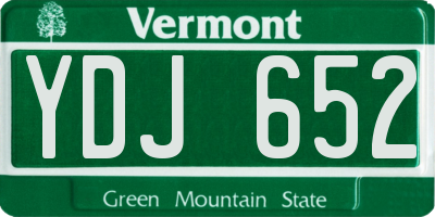 VT license plate YDJ652