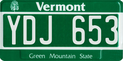 VT license plate YDJ653