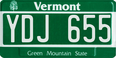 VT license plate YDJ655