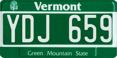 VT license plate YDJ659