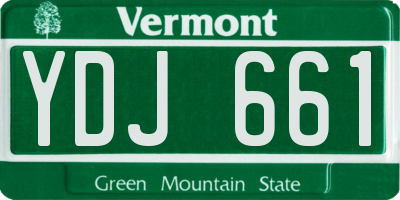 VT license plate YDJ661