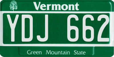 VT license plate YDJ662