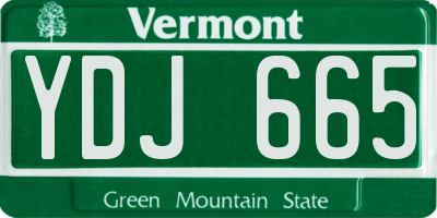 VT license plate YDJ665