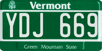 VT license plate YDJ669