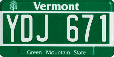 VT license plate YDJ671