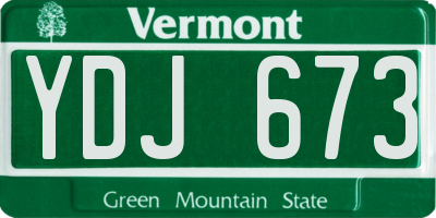 VT license plate YDJ673