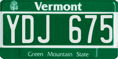 VT license plate YDJ675