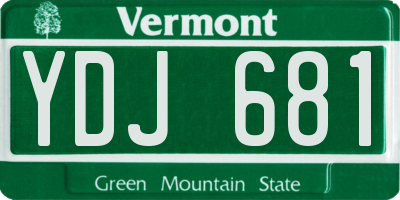 VT license plate YDJ681