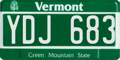 VT license plate YDJ683