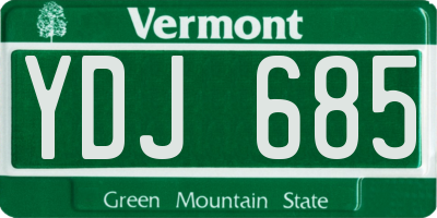 VT license plate YDJ685