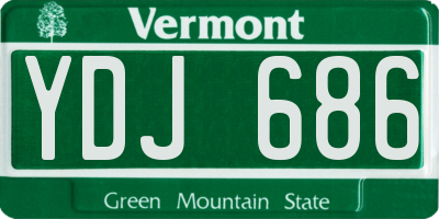 VT license plate YDJ686