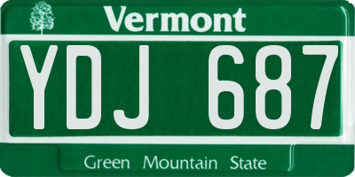 VT license plate YDJ687