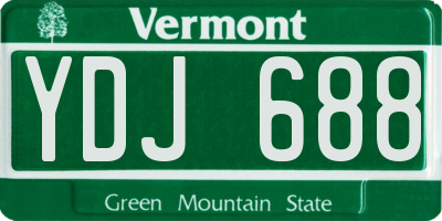 VT license plate YDJ688