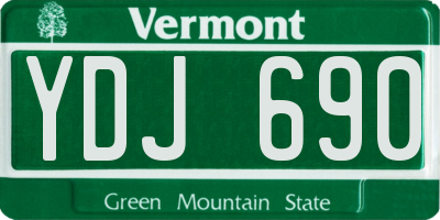VT license plate YDJ690