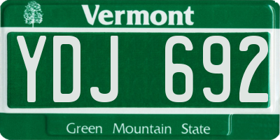 VT license plate YDJ692