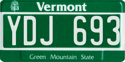 VT license plate YDJ693