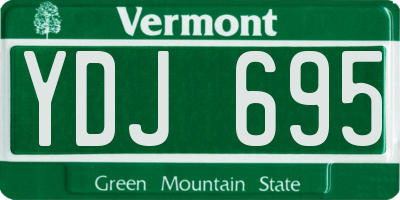 VT license plate YDJ695