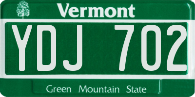 VT license plate YDJ702