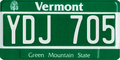 VT license plate YDJ705