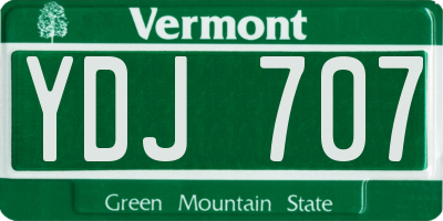 VT license plate YDJ707
