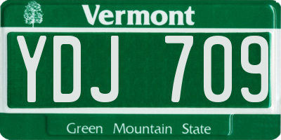 VT license plate YDJ709