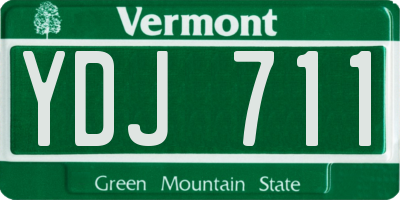 VT license plate YDJ711