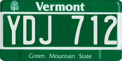 VT license plate YDJ712