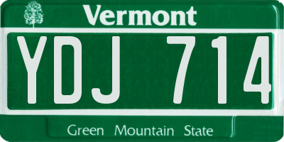 VT license plate YDJ714