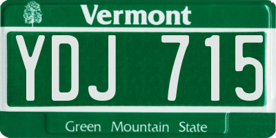VT license plate YDJ715