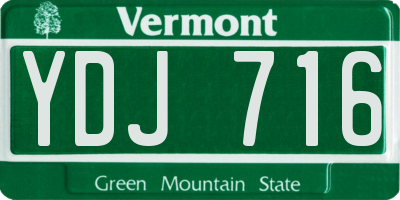 VT license plate YDJ716