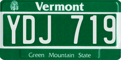 VT license plate YDJ719