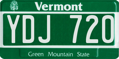 VT license plate YDJ720