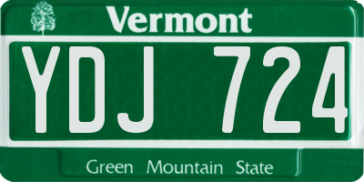 VT license plate YDJ724