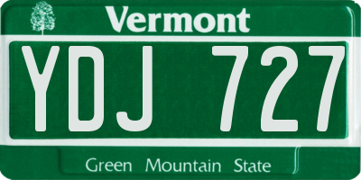 VT license plate YDJ727