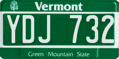 VT license plate YDJ732