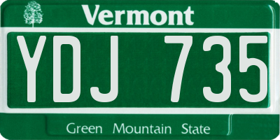 VT license plate YDJ735